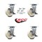 Service Caster 6 Inch Nylon Caster Set with Roller Bearing and Brake/Swivel Lock SCC-30CS620-NYR-TLB-BSL-4 - alternate 3